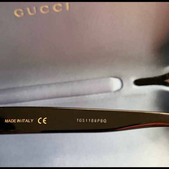 Authentic Gucci 55m plaid Acetate Square Sunglasse - Picture 6 of 8